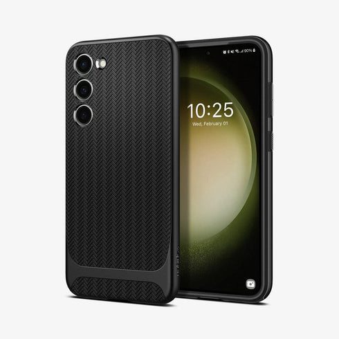 ACS05626 - Galaxy S23 Ultra Case Neo Hybrid in black showing the back